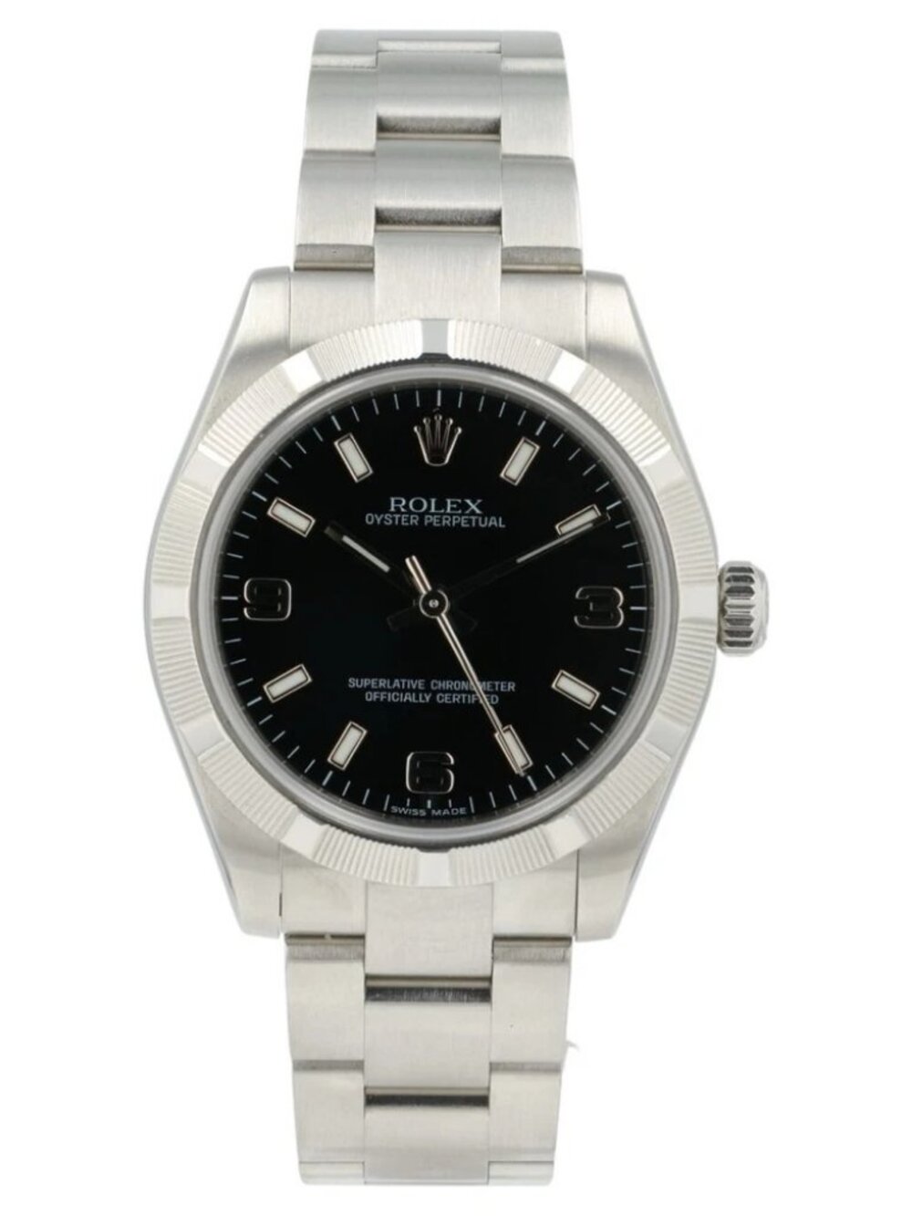 Rolex OP Black Dial Stainless Steel 31mm Automatic Movement Women